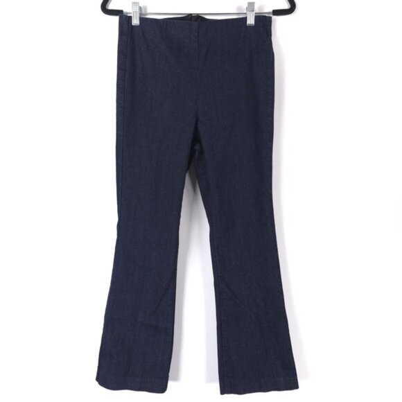 rag‎ & bone USA MADE Back Zip Pants Jeans High Rise Semi Flare Dark Blue Size 8 - Picture 1 of 9